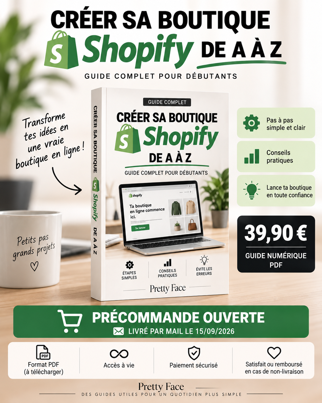 Créer sa boutique Shopify de A à Z — Précommande