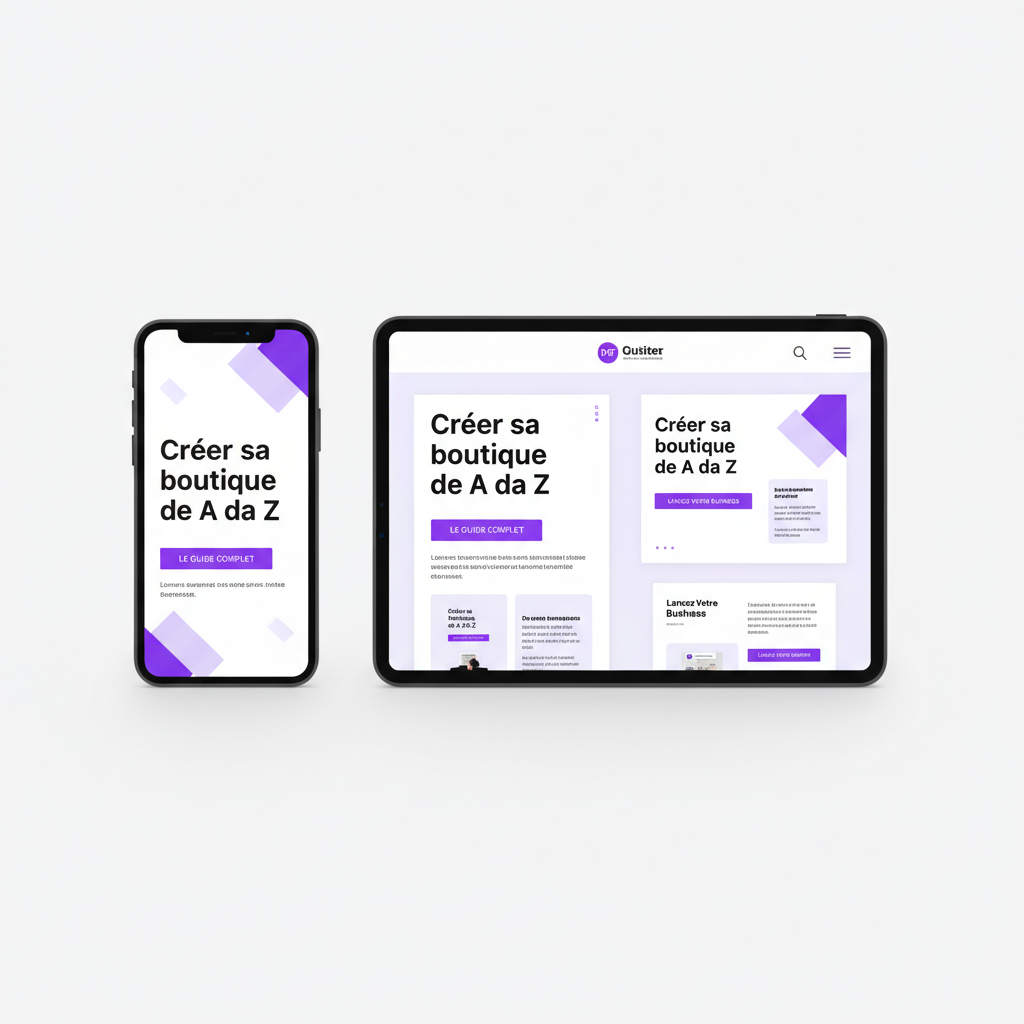 Mockup smartphone et tablette guide Shopify